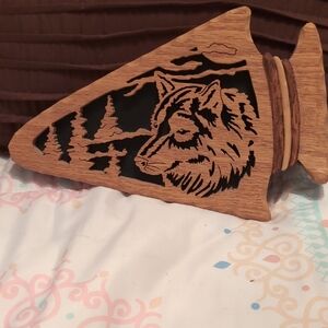 Wooden Wolf Wall Art